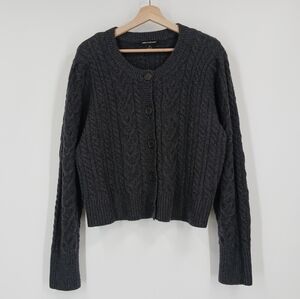Something Navy Cable Knit Cardigan